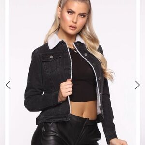 Fashion Nova Black Denim sterling Jacket